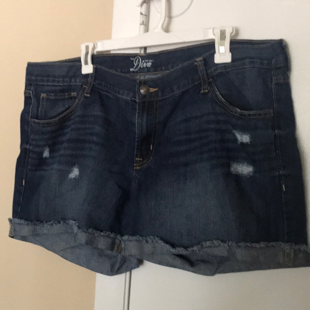 Plus denim shorts